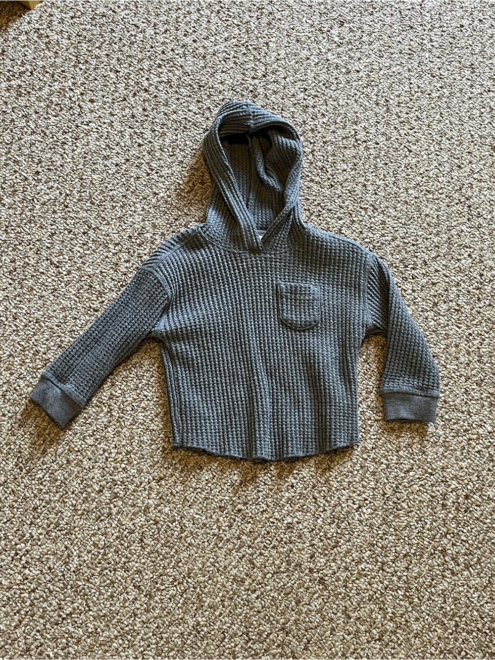 Cat & Jack gray hooded long sleeve tee 18M